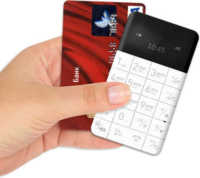 Мобильный ультратонкий телефон ELARI CardPhone (белый)
