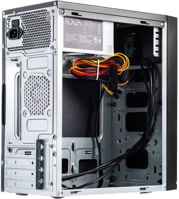 Корпус с блоком питания 450Вт./ Case Forza mATX, 450W, 2xUSB2.0, Black, w/o FAN, 12 cm fan PSU, power cord