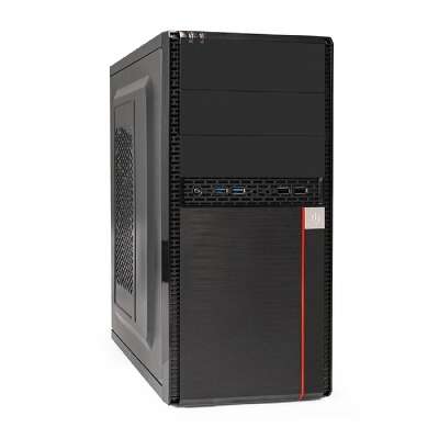 Exegate EX277437RUS Корпус Minitower MA-371X Black, mATX <UN500, 120mm> 2*USB+2*USB3.0, Audio