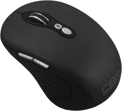 Мышь CBR CM-530 Bluetooth Black, оптика, 800/1200/1600dpi, 2 доп.кл., софттач, мини