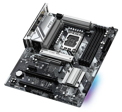 Материнская плата ASROCK B760 PRO RS, LGA1700, B760, 4*DDR5, 4*SATA, 3*M.2, 6*USB 3.2, 4*USB 2.0, Type-C, 3*PCIx16, 1*PCIx1, 1xM.2 (Key E), HDMI+DP, ATX