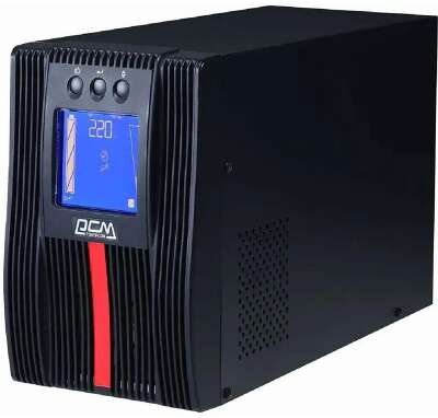 PowerCom Macan MAC-2000 ИБП {On-Line, 2000VA/2000W, Tower, IEC, LCD, Serial+USB, SNMPslot, подкл. доп. батарей} (1034862)