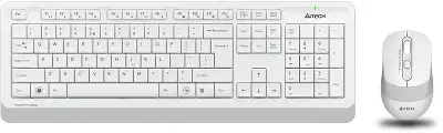 Клавиатура + мышь A4Tech Fstyler FG1010 клав:белый/серый мышь:белый/серый USB беспроводная Multimedia (FG1010 WHITE)