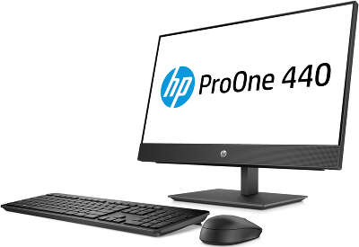 Моноблок HP ProOne 440 G4 23.8" FHD i3-8100T/4/1000/128 SSD/Multi/WF/BT/Cam/Kb+Mouse/W10Pro,черный (4YV96ES)