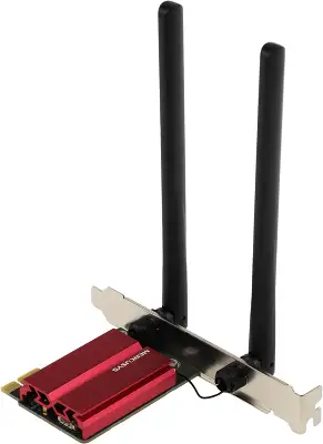 Сетевой адаптер Wi-Fi + Bluetooth Mercusys MA86XE AXE5400 PCI Express (ант.внеш.несъем.) 2ант.