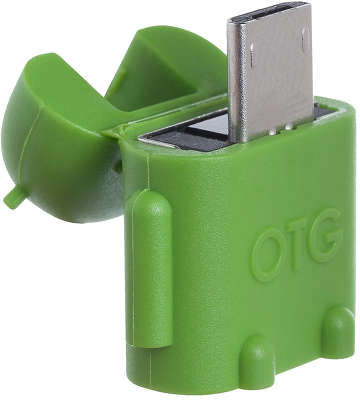 Адаптер PNY OTG Micro-USB - USB AF для Android, зелёный [PNS-OTG-A2G-EF]