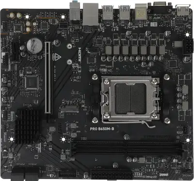 Материнская плата MSI PRO B650M-B Socket AM5 AMD B650 2xDDR5 mATX AC`97 8ch(7.1) 2.5Gg RAID+VGA+HDMI