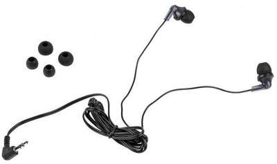 Наушники внутриканальные Panasonic RP-HJE118GU 1.1м черный проводные в ушной раковине (RP-HJE118GUK)