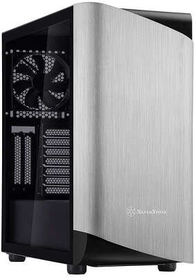 Корпус SilverStone SETA A1, черный/серебристый, ATX, Без БП (SST-SEA1SB-G)