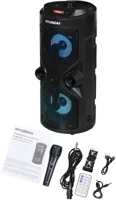 Минисистема Hyundai H-MC150 черный 50Вт FM USB BT SD/MMC