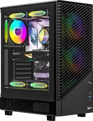 Корпус Formula Mana Geometry черный без БП ATX 4x120mm 1xUSB3.0 audio bott PSU