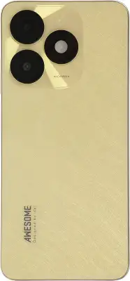 Смартфон Itel A667LP A50 64Gb 3Gb золотистый моноблок 3G 4G 2Sim 6.6" 720x1612 Android 14 8Mpix 802.11 b/g/n GPS GSM900/1800 GSM1900 A-GPS microSD max512Gb