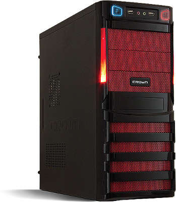 Корпус MiditowerATX Crown CMC-SM162 Black/red, 450W USB