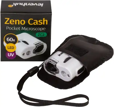 Микроскоп Levenhuk Zeno Cash ZC2 монокуляр 60х белый/белый