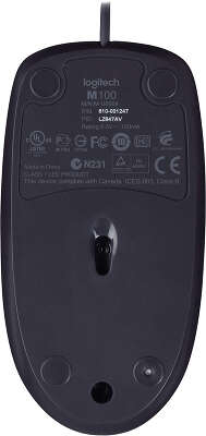 Мышь Logitech OEM B100 Black Optical USB (910-003357/006605)