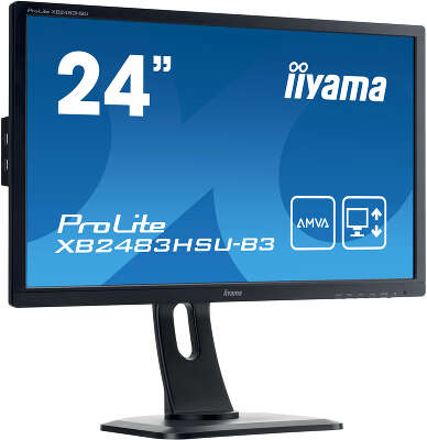 Монитор 24" Iiyama XB2483HSU-B3 VA FHD D-Sub, DP USB-Hub