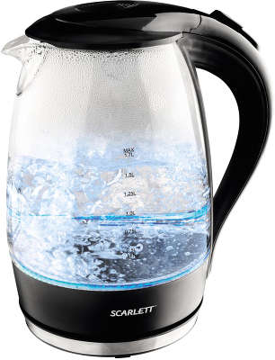 Чайник Scarlett SC-EK27G08 1.7л. черный (корпус: стекло)