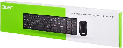 Клавиатура + мышь Acer OKR030 клав:черный мышь:черный USB беспроводная slim Multimedia (ZL.KBDEE.005)