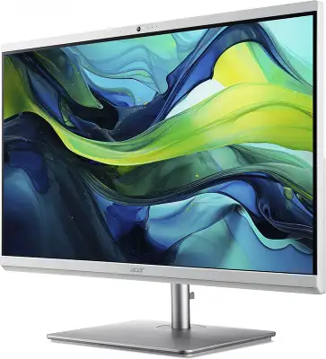 Моноблок Acer Aspire C27-195ES 27" Full HD Core Ultra 5 125U (1.3) 16Gb SSD512Gb Graphics CR Eshell GbitEth WiFi BT 65W клавиатура мышь Cam серебристый 1920x1080