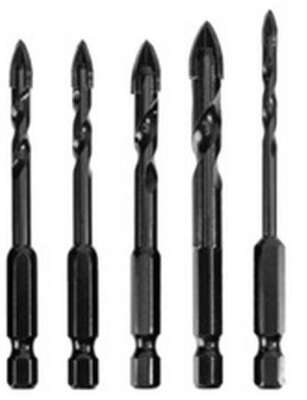Набор Deli сверл по стеклу/керамике/кафелю 5 шт DH-CZZ005-ED2 (4,5,6,8,10 мм), YG6X, шестигранный хвостовик 1/4HEX, кейс