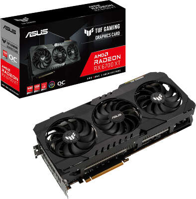 Видеокарта ASUS AMD Radeon RX 6700 XT TUF Gaming OC 12Gb DDR6 PCI-E HDMI, 3DP