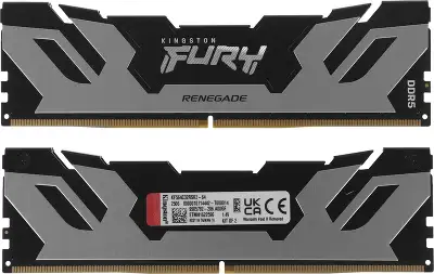 Память DDR5 2x32GB 6400MHz Kingston KF564C32RSK2-64 Fury Renegade Silver XMP RTL Gaming PC5-51200 CL32 DIMM 288-pin 1.4В kit dual rank с радиатором Ret