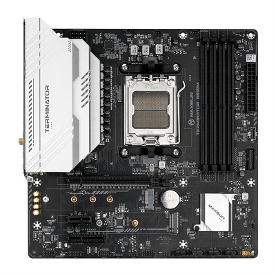 Материнская плата MAXSUN MS-Terminator B650M WIFI6, AM5, B650, 4*DDR5, 4*SATA 3.0, 2*M.2, USB 3.2, USB 2.0, Type-C, 1*PCIE 16, 1*PCIE 4, 1*PCIE 1, HDMI+DP, mATX