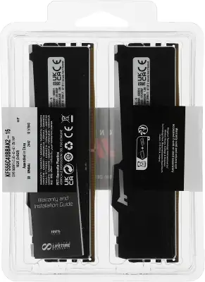 Набор памяти DDR5 DIMM 2x8Gb DDR5600 Kingston Fury Beast Black RGB (KF556C40BBAK2-16)