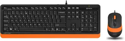 Клавиатура + мышь A4Tech Fstyler F1010 клав:черный/оранжевый мышь:черный/оранжевый USB Multimedia (F1010 ORANGE)