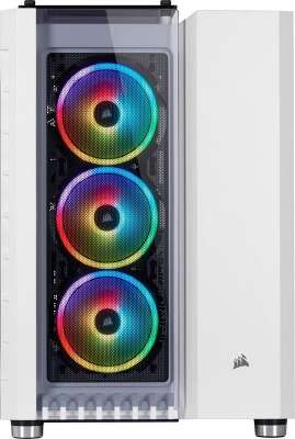 Корпус Corsair Crystal, белый, ATX, Без БП (CC-9011169-WW)
