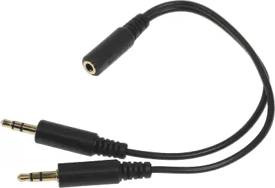 Адаптер аудио A4Tech AD-4P Jack 3.5 (f)/2xJack 3.5 (m) 0.2м. черный