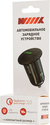 Автомобильное зар./устр. Wiiix UCC-1-11 18W 3A (QC) USB универсальное черный
