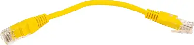 Патч-корд Lanmaster TWT-45-45-0.15-YL UTP RJ-45 вил.-вилка RJ-45 кат.5E 0.15м желтый ПВХ
