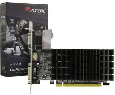 Видеокарта AFOX Geforce G210 LP 1GB, DDR3 64-bit, VGA/DVI/HDMI  Fan (AF210-1024D3L5) RTL 
