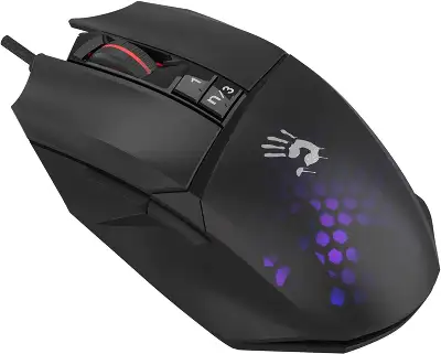 Мышь A4Tech Bloody W65 Max Mini черный оптическая 12000dpi USB 9but (W65 MAX MINI HONEYCOMB)