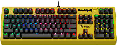 Клавиатура A4Tech Bloody B810RC Punk механическая желтый/черный USB for gamer LED