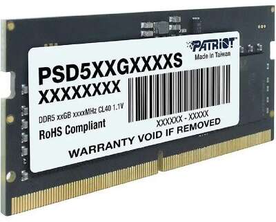 Patriot DDR5 SODIMM 16GB 5600MHz PSD516G560081S Signature RTL PC5-44800 CL46  288-pin 1.1В single rank Ret