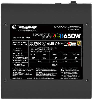 Блок питания 650W Thermaltake Toughpower Grand RGB 80+ gold, ATX