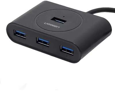 Хаб UGREEN CR113 (20291) USB 3.0 Hub. Длина 1 м. Цвет: черный