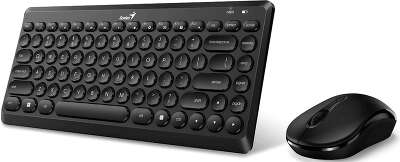 Комплект Genius беспроводной клавиатура + мышь LuxeMate Q8000, USB, Black