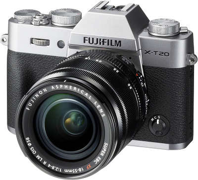 Цифровая фотокамера Fujifilm X-T20 Silver kit (XF 18-55 f/2.8-4 R LM OIS)