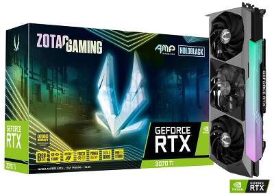 Видеокарта ZOTAC NVIDIA nVidia GeForce RTX 3070Ti AMP Extreme Holo 8Gb DDR6X PCI-E HDMI, 3DP