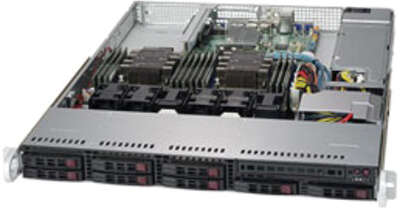 Корпус компьютерный Supermicro Barebone 1U/MB X11DDW-L/2xCPU/12xLRDIMM ECC Up to 1.5TB/Intel® C621/4 Hot-swap