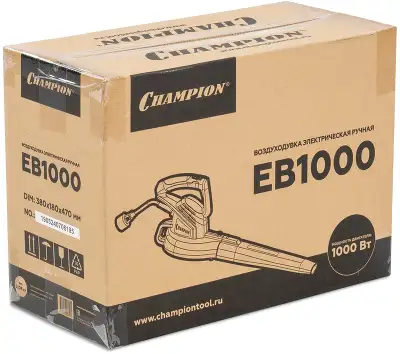 Воздуходувка Champion EB1000 1000Вт пит.:от сети желтый/черный