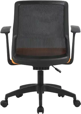 Кресло Cactus CS-MC222-BKOR черный сиденье оранжевый сетка/ткань низк.спин. крестов. пластик пластик черный