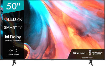 Телевизор 50" Hisense 50E7HQ, QLED, 4K UHD, HDMIx4, USBx2