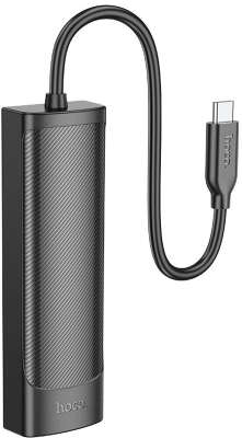 Разветвитель USB-C Hoco HB42 Type-C 3порт. черный HB42 TYPE-C