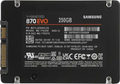 Накопитель SSD Samsung SATA-III 250GB MZ-77E250BW 870 EVO 2.5