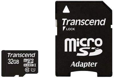 Карта памяти 32 Гб Micro SDHC Transcend Class 10 UHS-I U1 [TS32GUSDCU1]