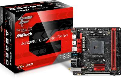 Материнская плата mini-ITX LGAAM4 ASRock Fatal1ty AB350 Gaming-ITX/ac